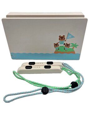Nintendo Switch Animal Crossing New Horizons Charging Dock Joy-Con Straps Read
